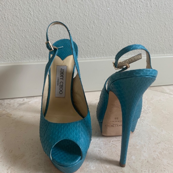 Jimmy Choo peep toe sling back heels - Picture 3 of 6